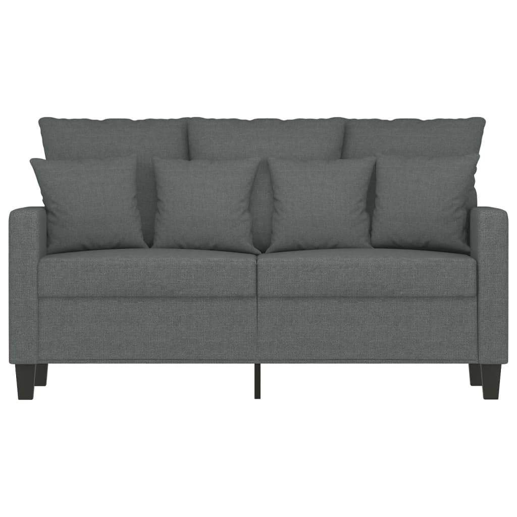 2-seater Sofa Dark Grey Fabric (100% polyester), metal, textilene