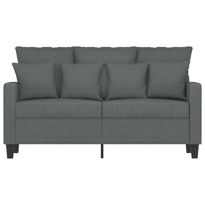 2-seater Sofa Dark Grey Fabric (100% polyester), metal, textilene