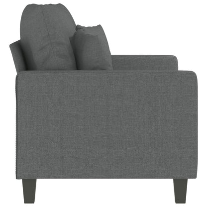 2-seater Sofa Dark Grey Fabric (100% polyester), metal, textilene