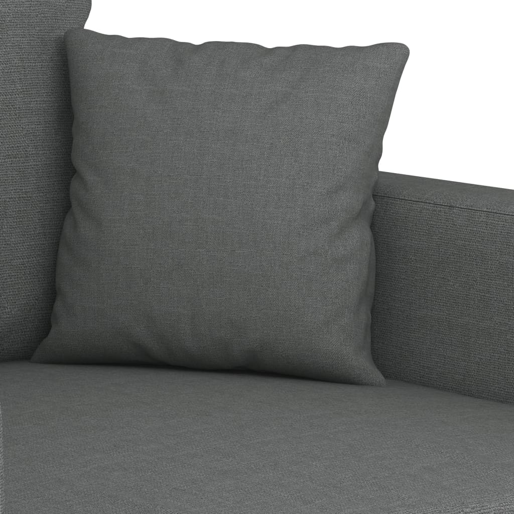 2-seater Sofa Dark Grey Fabric (100% polyester), metal, textilene