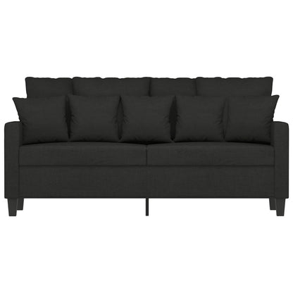 2-seater Sofa Black Fabric (100% polyester), metal, textilene