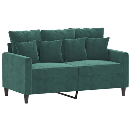 2-seater Sofa Dark Green Velvet (100% polyester) 2-seater