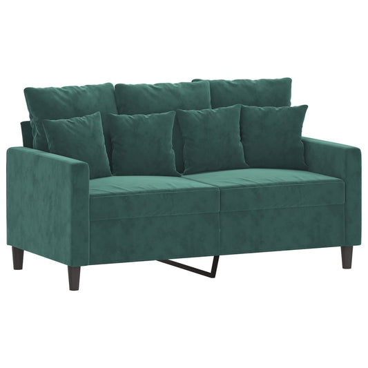 2-seater Sofa Dark Green Velvet (100% polyester) 2-seater