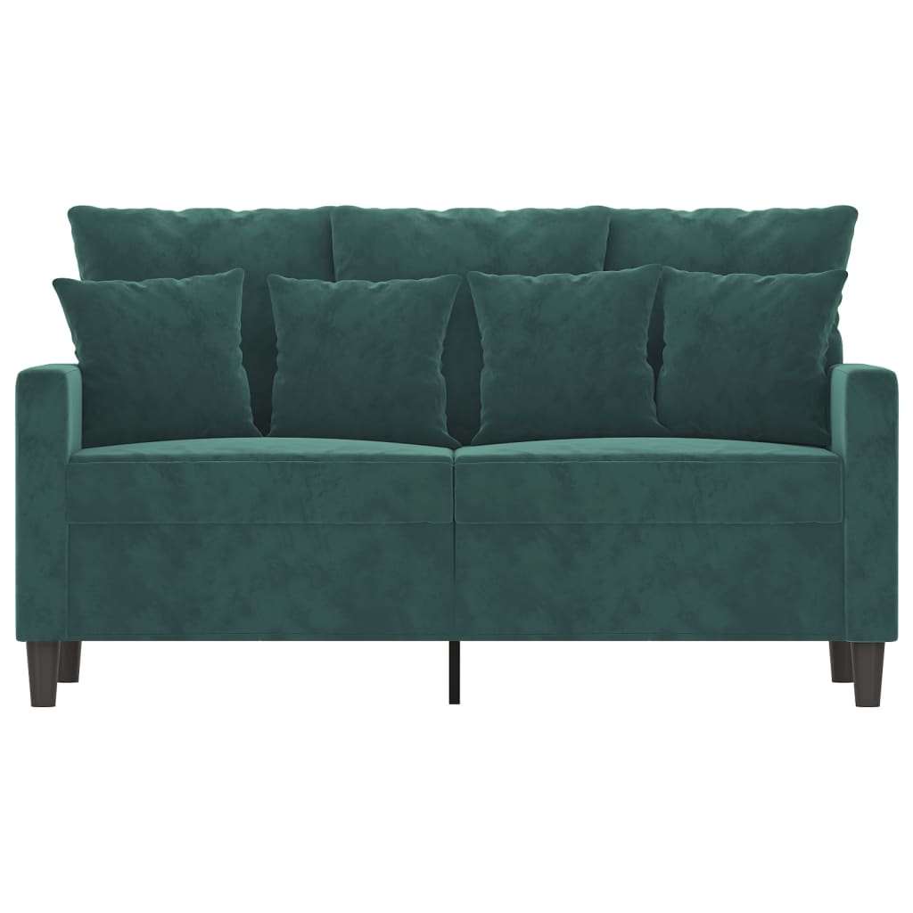 2-seater Sofa Dark Green Velvet (100% polyester) 2-seater