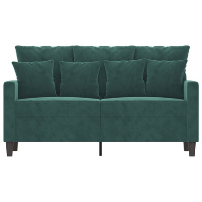 2-seater Sofa Dark Green Velvet (100% polyester) 2-seater