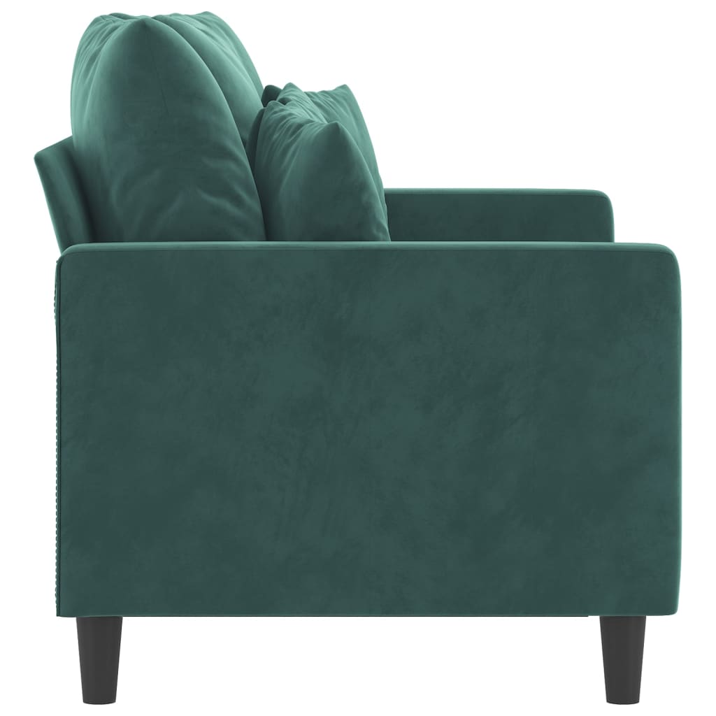 2-seater Sofa Dark Green Velvet (100% polyester) 2-seater