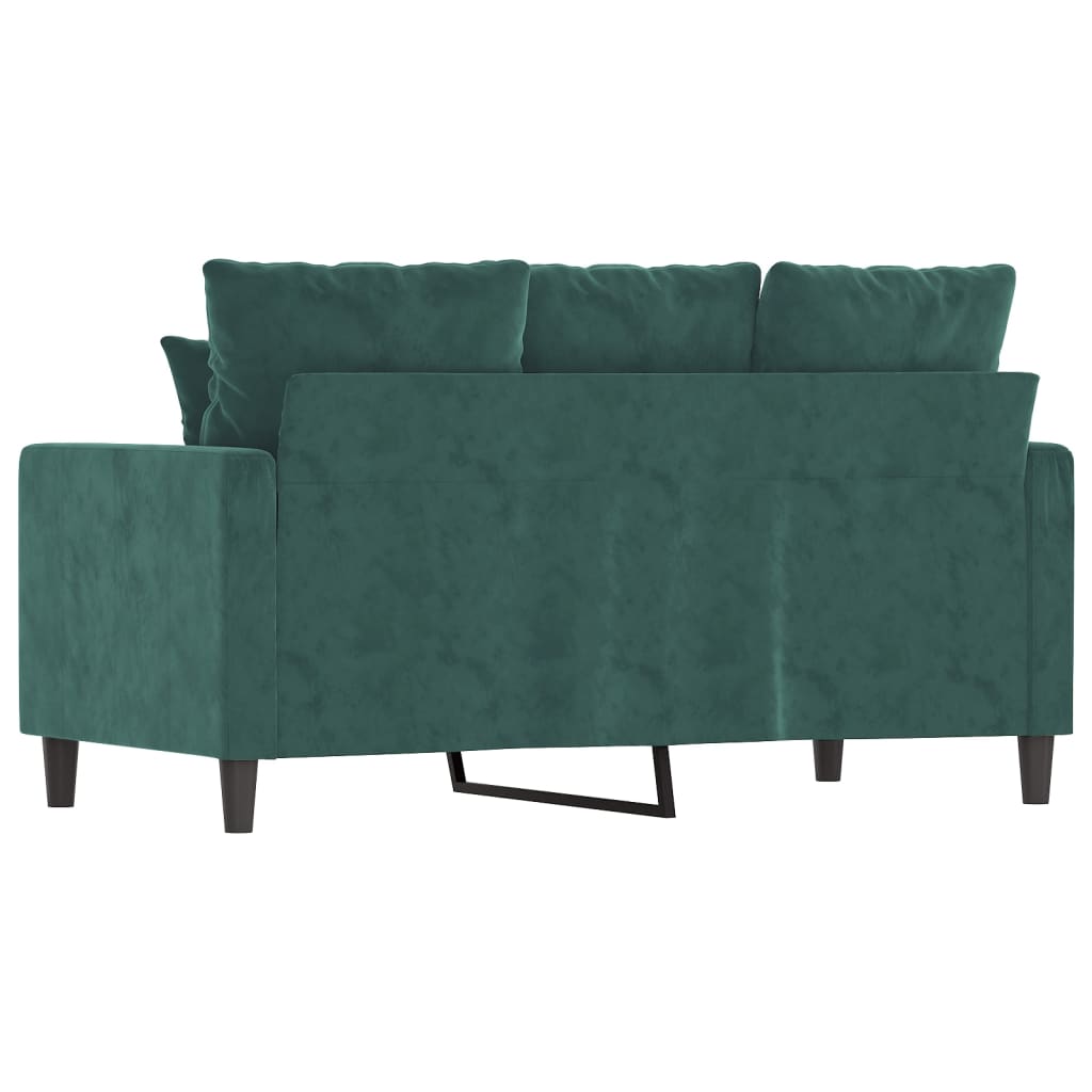 2-seater Sofa Dark Green Velvet (100% polyester) 2-seater