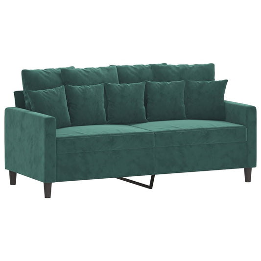 2-seater Sofa Dark Green Velvet (100% polyester) 2-Seater Durable