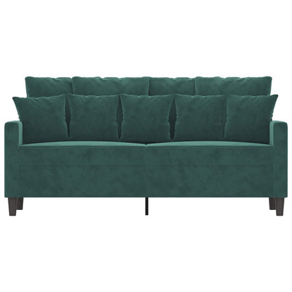 2-seater Sofa Dark Green Velvet (100% polyester) 2-Seater Durable