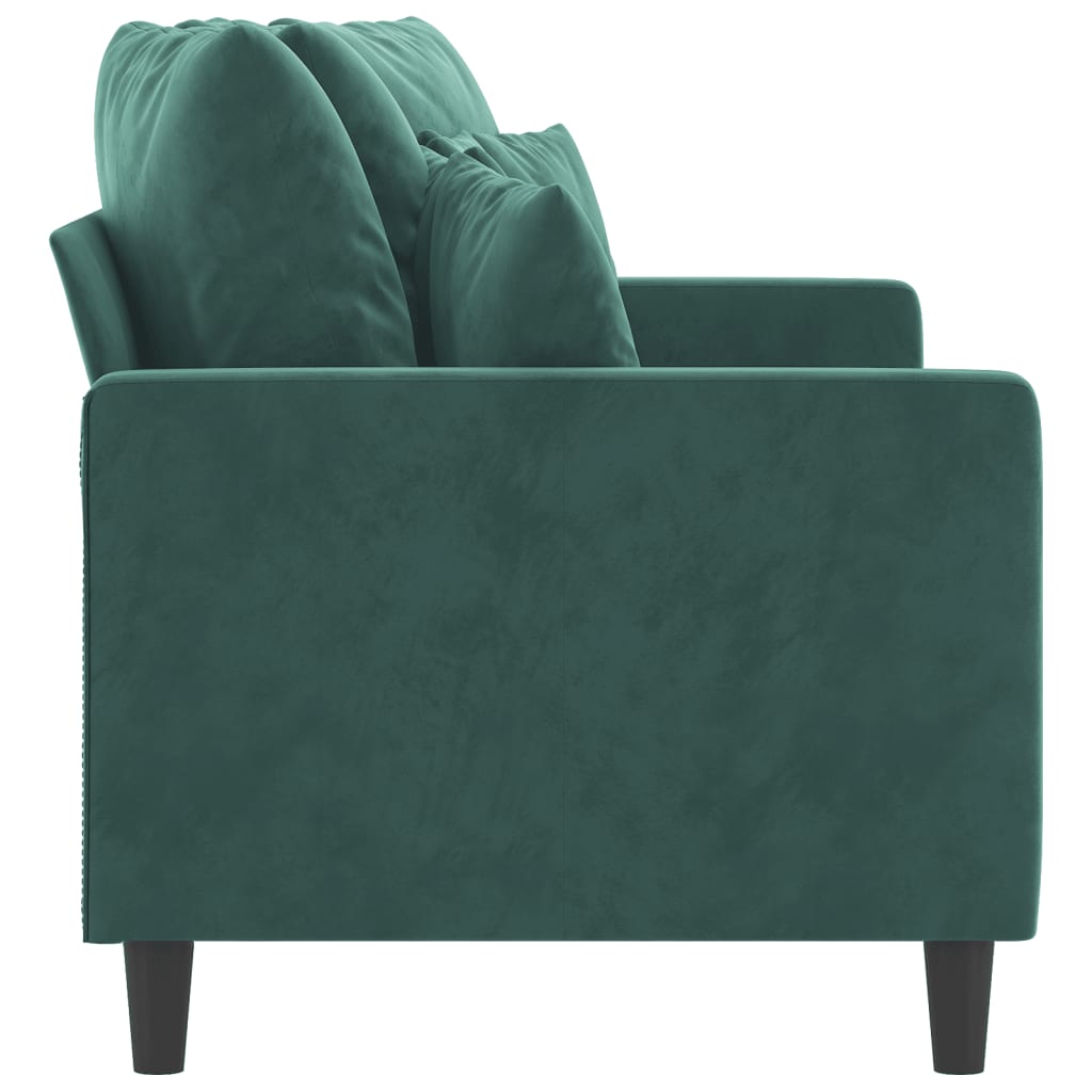 2-seater Sofa Dark Green Velvet (100% polyester) 2-Seater Durable