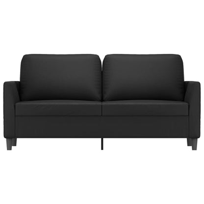 2-seater Sofa Black Faux leather, metal, foam Medium Durable