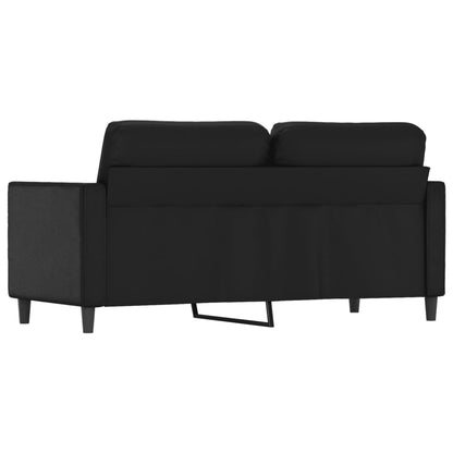 2-seater Sofa Black Faux leather, metal, foam Medium Durable
