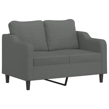 2-seater Sofa Dark grey 100% polyester, metal, textilene, foam