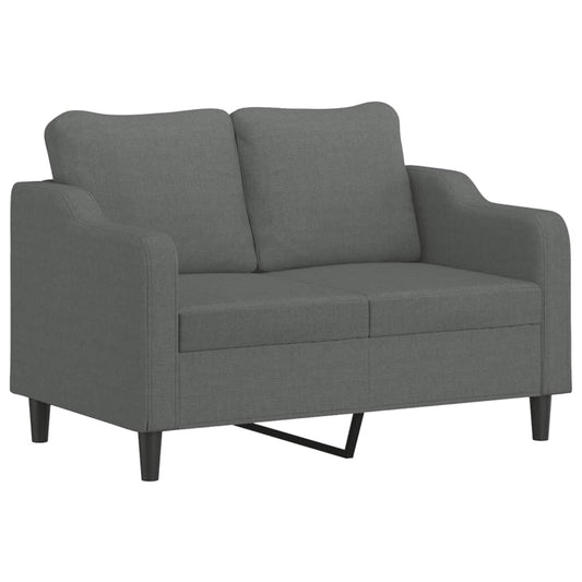 2-seater Sofa Dark grey 100% polyester, metal, textilene, foam