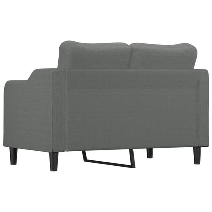 2-seater Sofa Dark grey 100% polyester, metal, textilene, foam