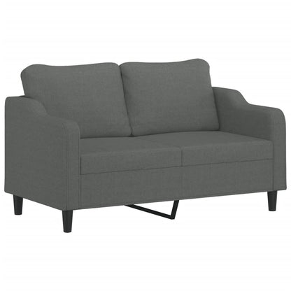 2-seater Sofa Dark Grey 100% Polyester Fabric, Metal, Foam Medium