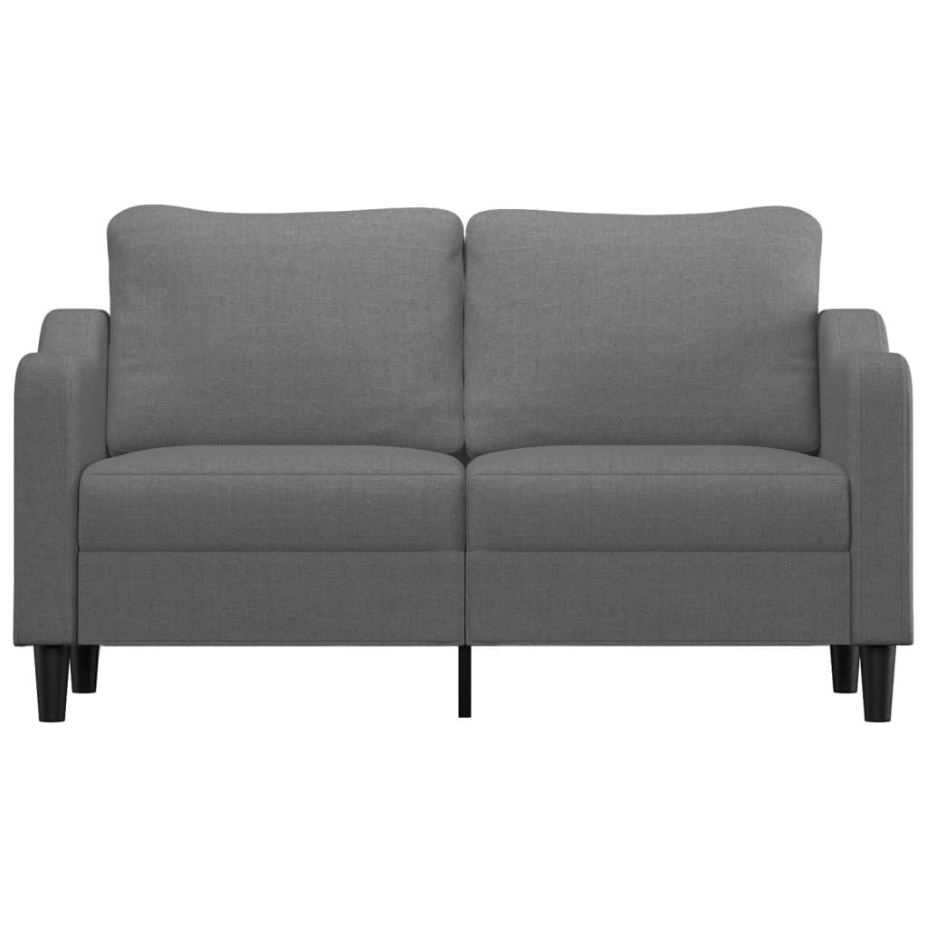 2-seater Sofa Dark Grey 100% Polyester Fabric, Metal, Foam Medium