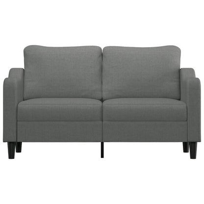 2-seater Sofa Dark Grey 100% Polyester Fabric, Metal, Foam Medium