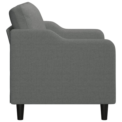 2-seater Sofa Dark Grey 100% Polyester Fabric, Metal, Foam Medium