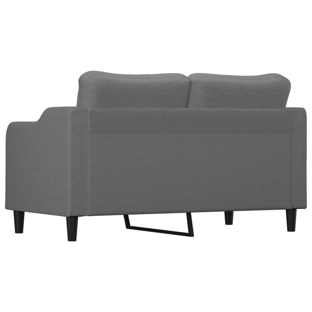 2-seater Sofa Dark Grey 100% Polyester Fabric, Metal, Foam Medium
