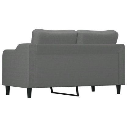 2-seater Sofa Dark Grey 100% Polyester Fabric, Metal, Foam Medium