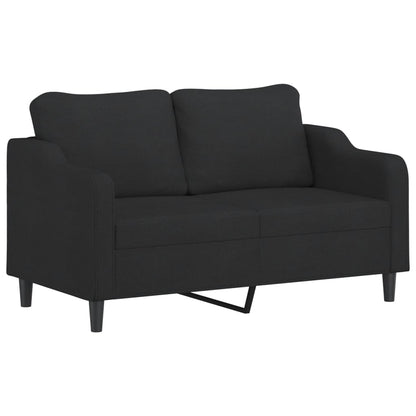 2-seater Sofa Black Fabric (100% polyester), metal, textilene