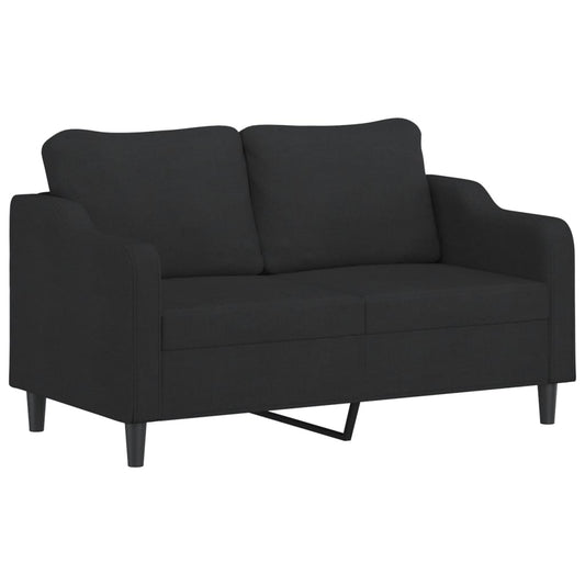 2-seater Sofa Black Fabric (100% polyester), metal, textilene