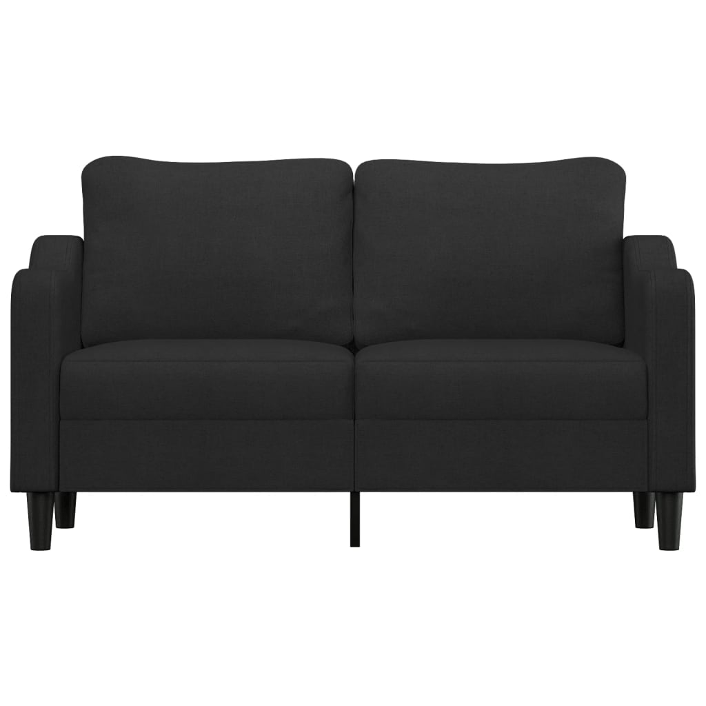 2-seater Sofa Black Fabric (100% polyester), metal, textilene