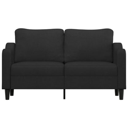 2-seater Sofa Black Fabric (100% polyester), metal, textilene