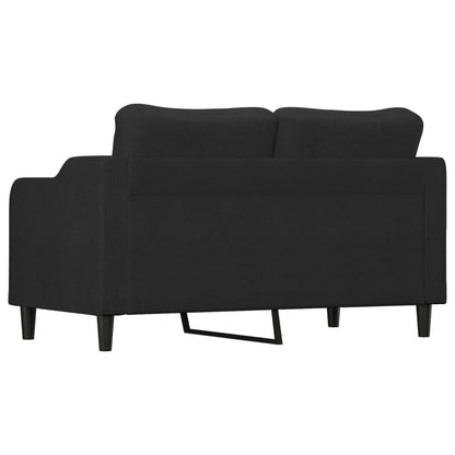 2-seater Sofa Black Fabric (100% polyester), metal, textilene
