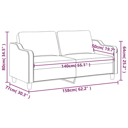 2-seater Sofa Black Fabric (100% polyester), metal, textilene