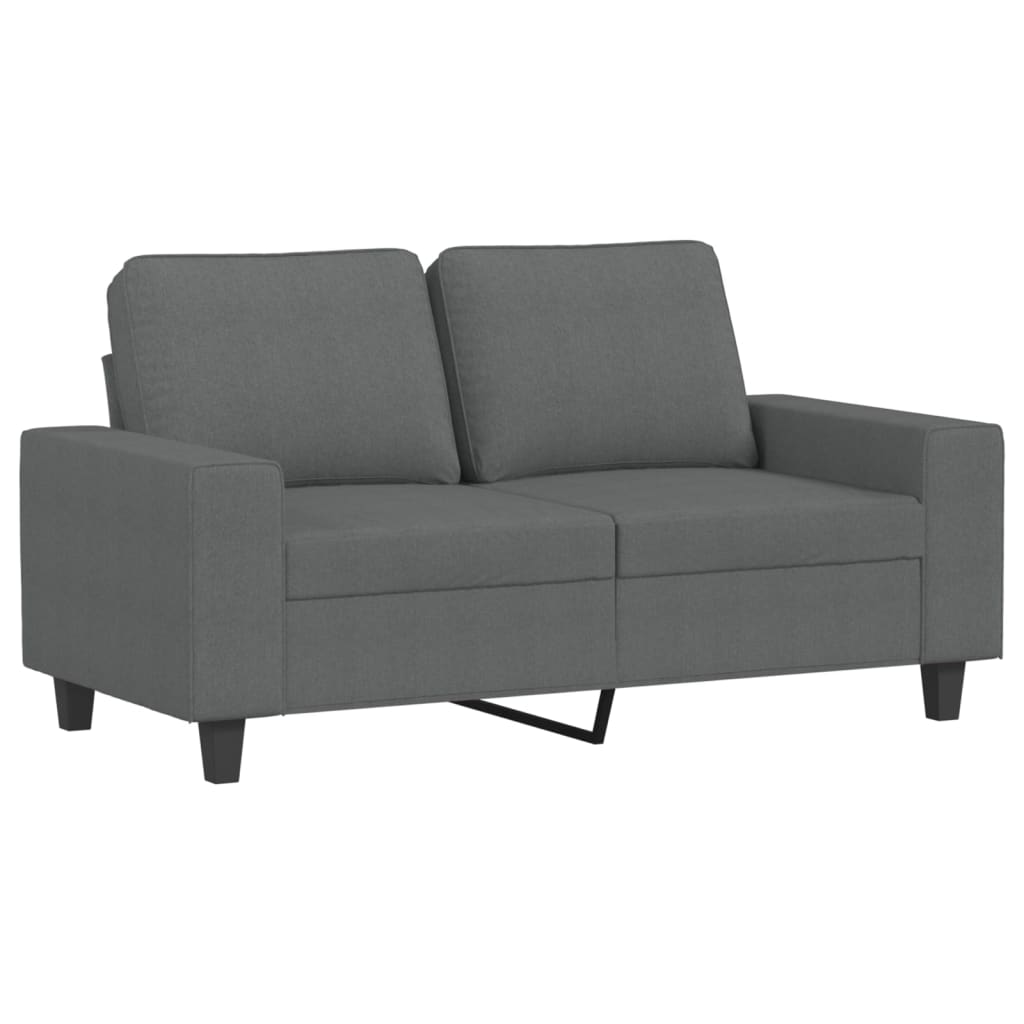 2-seater Sofa Dark grey 100% polyester 47.2 in seat width
