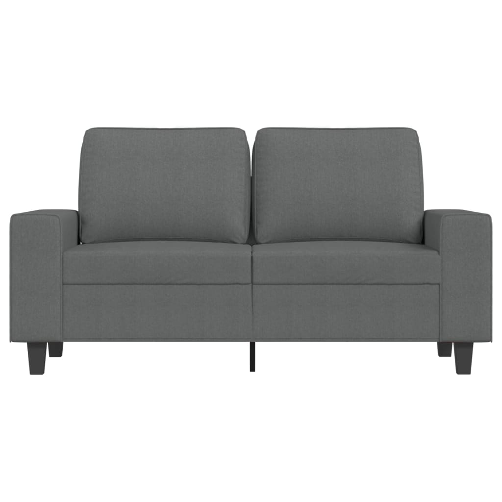 2-seater Sofa Dark grey 100% polyester 47.2 in seat width