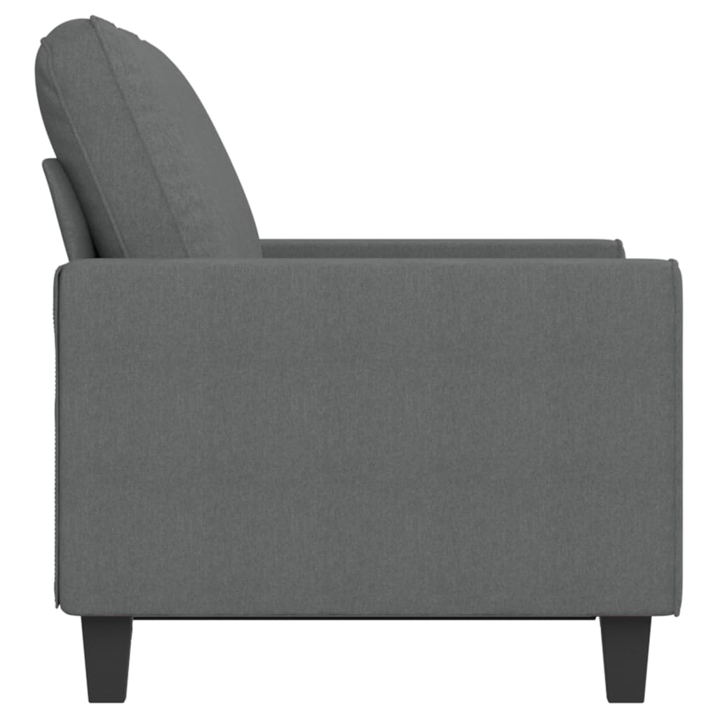 2-seater Sofa Dark grey 100% polyester 47.2 in seat width