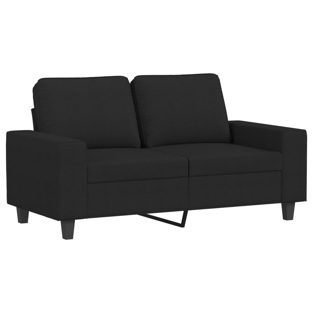 2-seater Sofa Black 100% Polyester, Metal, Textilene 2-seater
