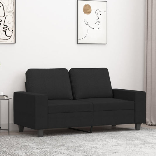 2-seater Sofa Black 100% Polyester, Metal, Textilene 2-seater