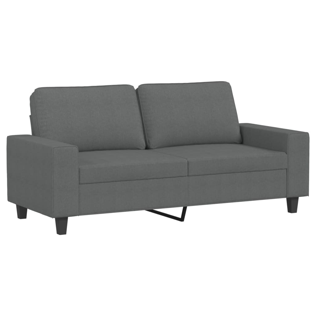 2-seater Sofa Dark Gray Polyester, Metal, Foam Medium