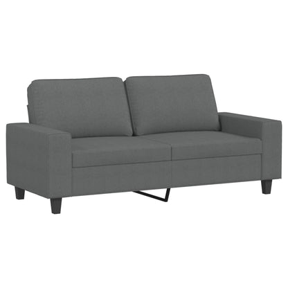 2-seater Sofa Dark Gray Polyester, Metal, Foam Medium