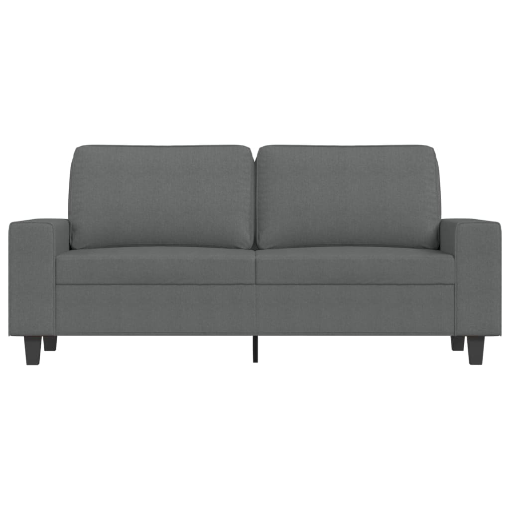 2-seater Sofa Dark Gray Polyester, Metal, Foam Medium