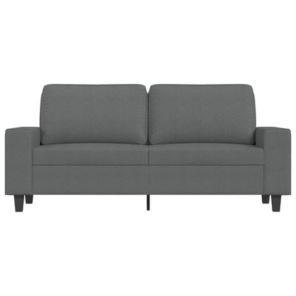 2-seater Sofa Dark Gray Polyester, Metal, Foam Medium