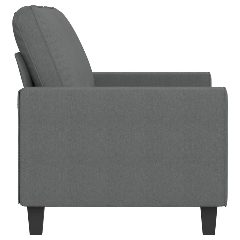 2-seater Sofa Dark Gray Polyester, Metal, Foam Medium