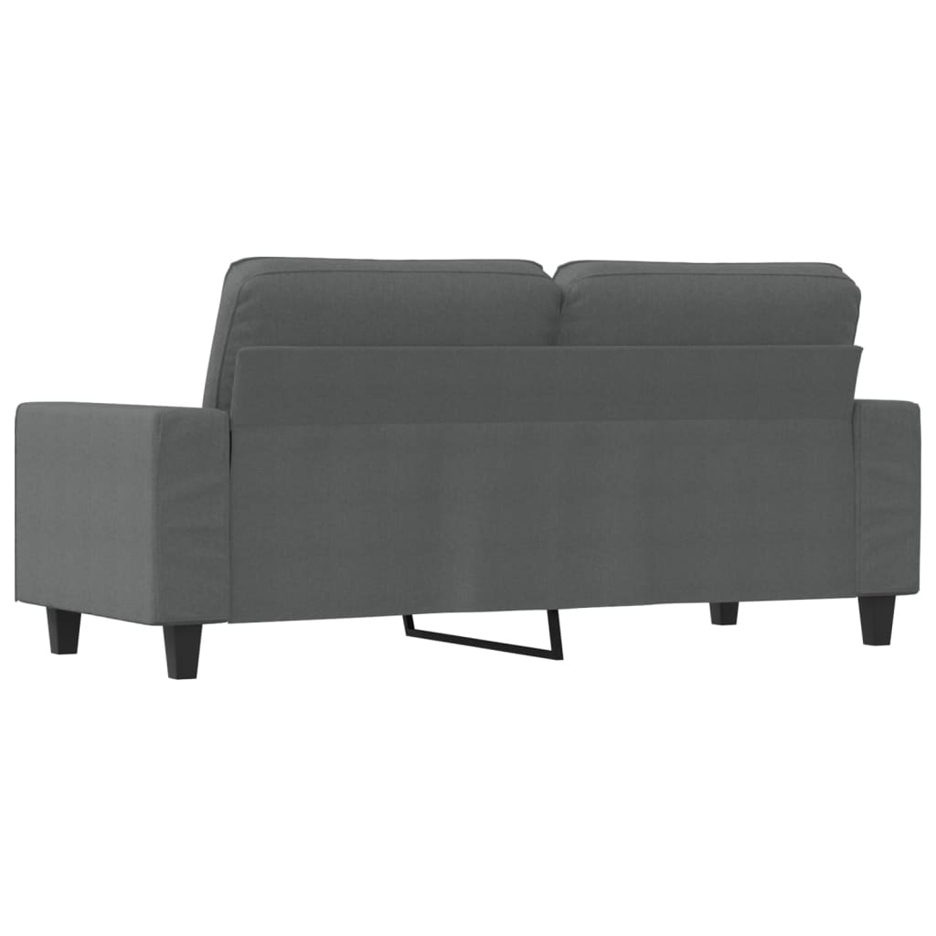 2-seater Sofa Dark Gray Polyester, Metal, Foam Medium