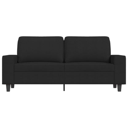 2-seater Sofa Black Fabric (100% polyester), Metal, Textilene