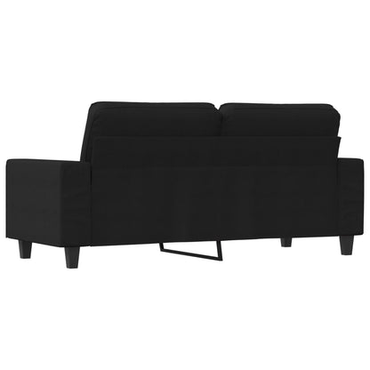 2-seater Sofa Black Fabric (100% polyester), Metal, Textilene