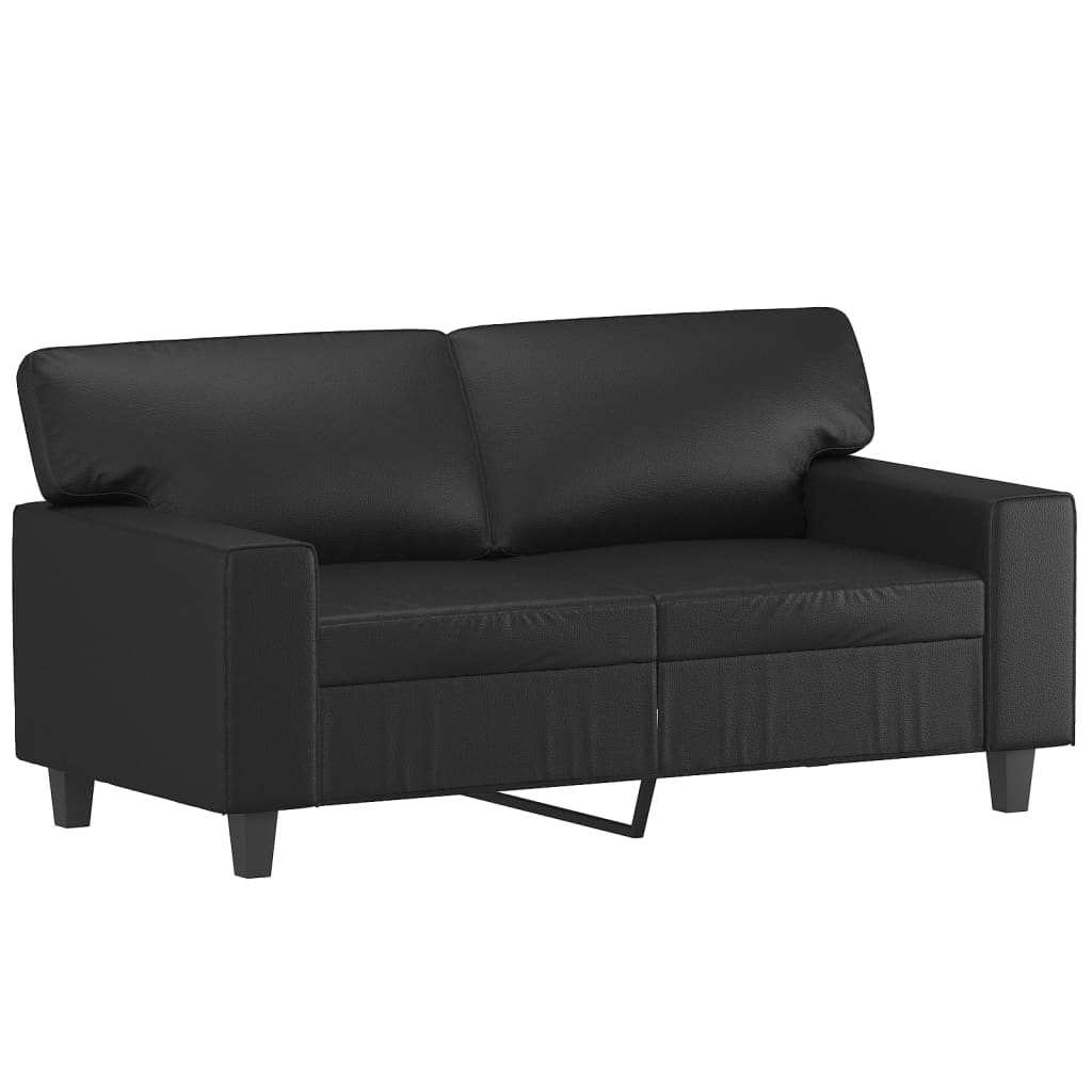 2-seater Sofa Black Faux leather 2-Seater Durable 2-Seater Sofa