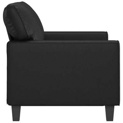 2-seater Sofa Black Faux leather 2-Seater Durable 2-Seater Sofa