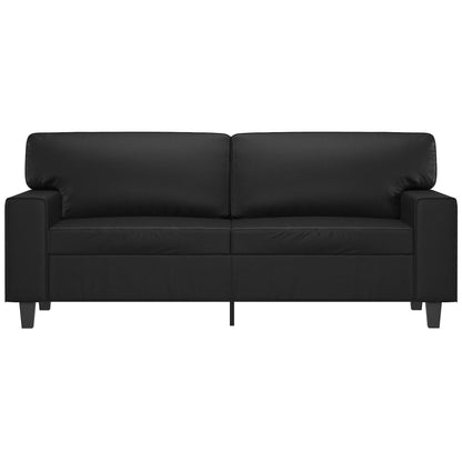 2-seater Sofa Black Faux leather, Metal, Foam 2-seater Durable