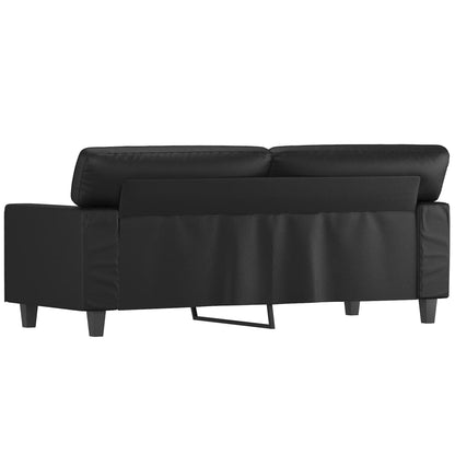 2-seater Sofa Black Faux leather, Metal, Foam 2-seater Durable