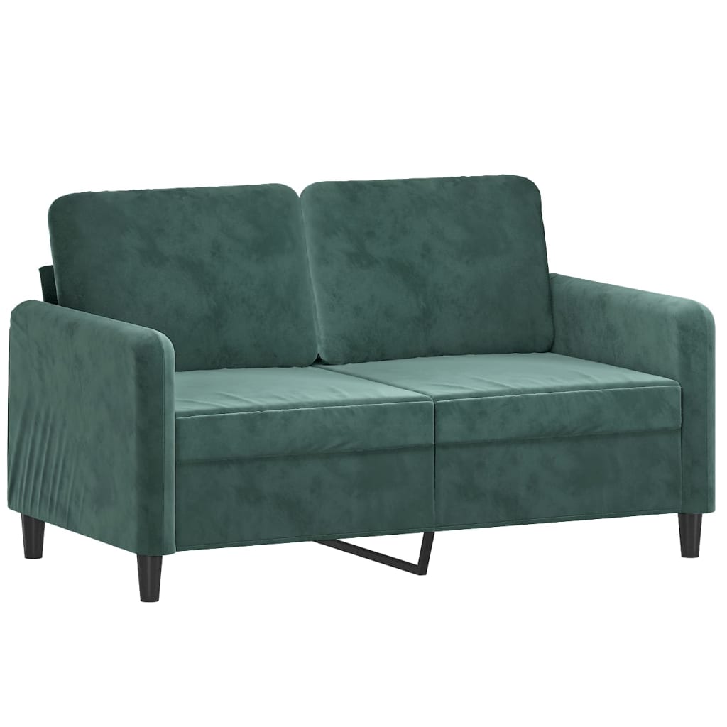 2-seater Sofa Dark green Velvet (100% polyester) 2-seater