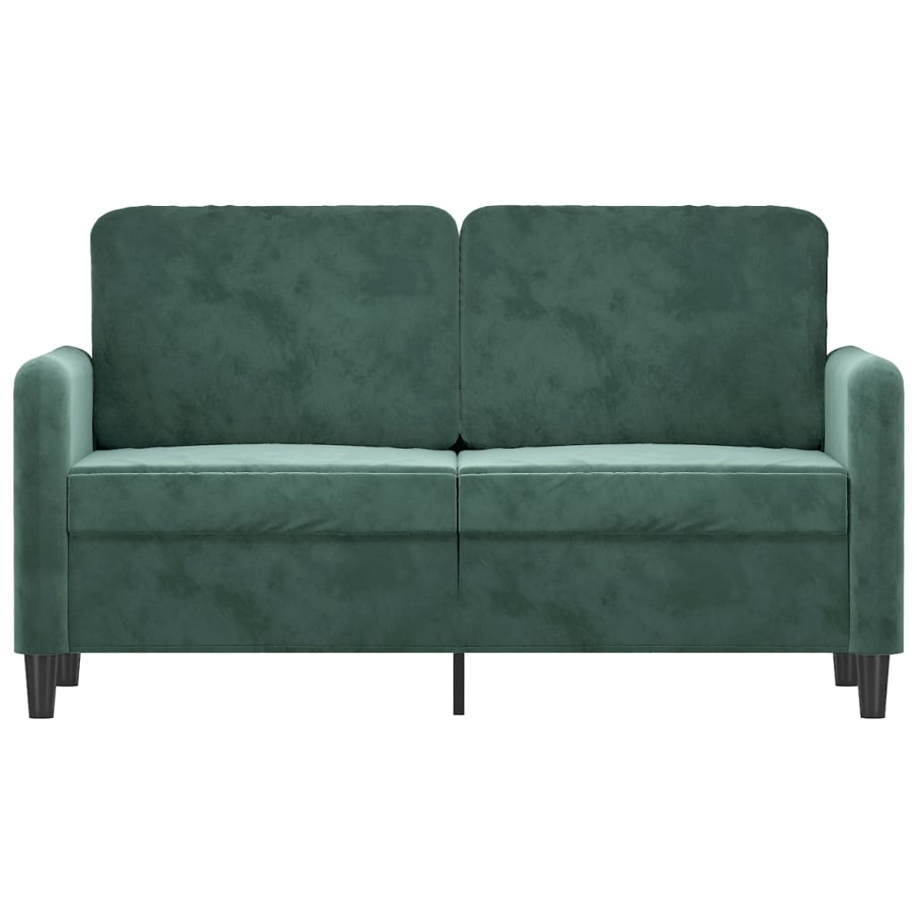 2-seater Sofa Dark green Velvet (100% polyester) 2-seater